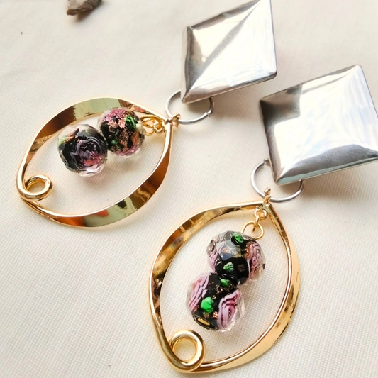 Frozen Rose Earrings