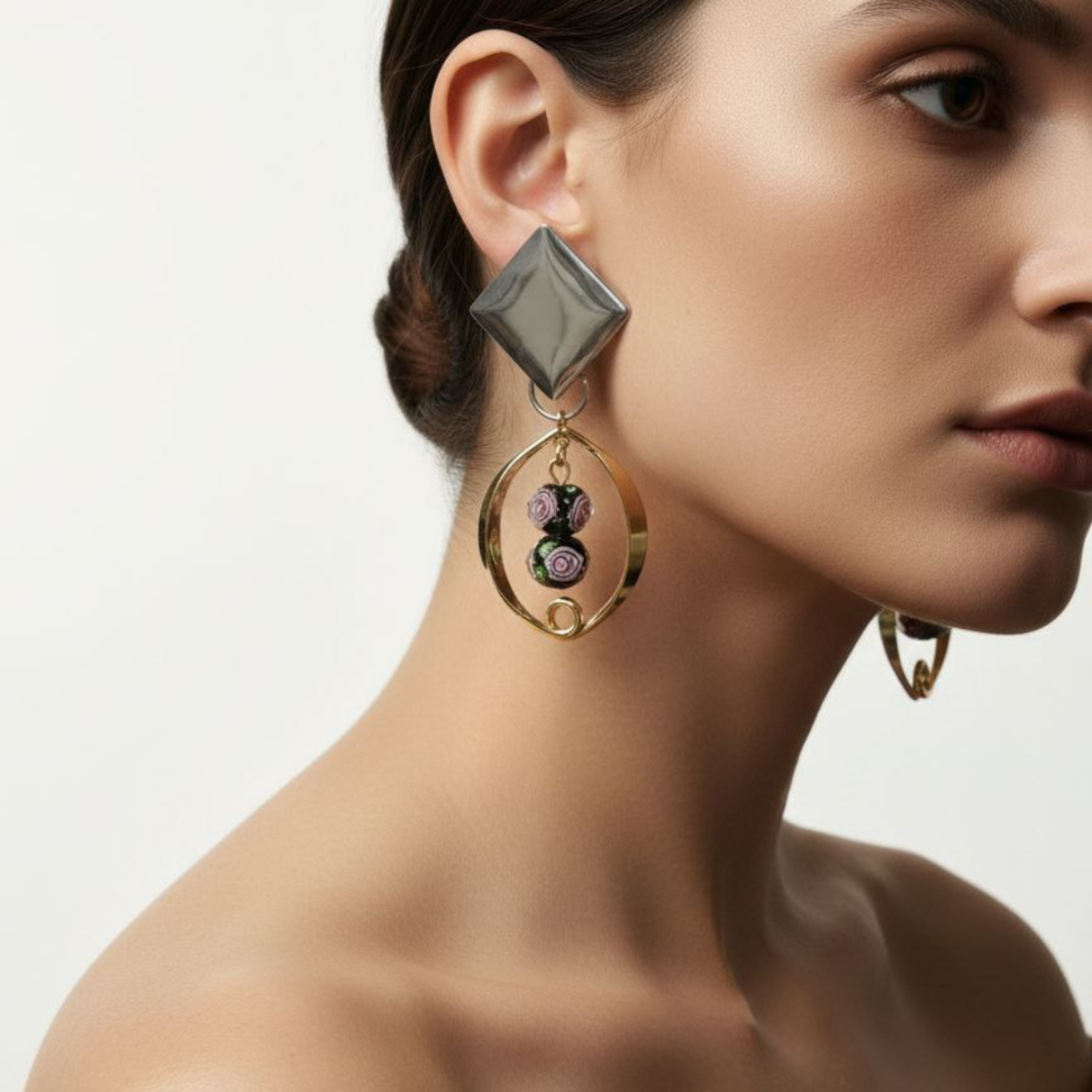 Frozen Rose Earrings