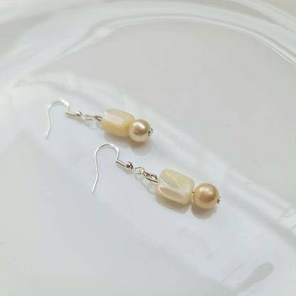 Pearly Shell Drop Earrings