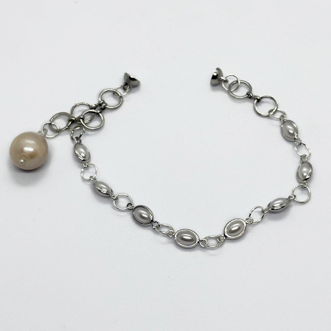 Bracelet en perles d'argent