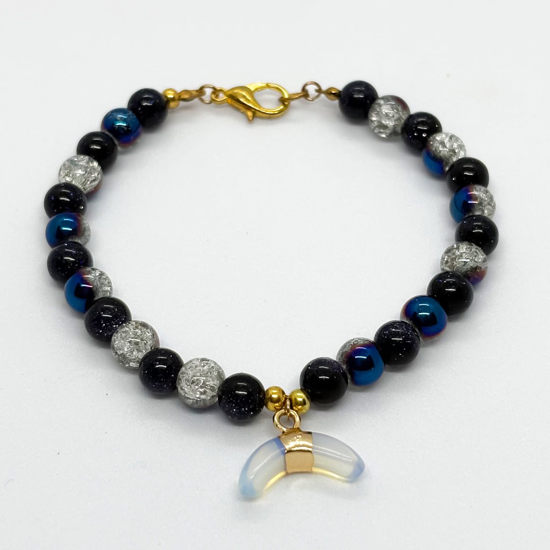 Blue Cracked Quartz Crystal Bracelet - GAIA