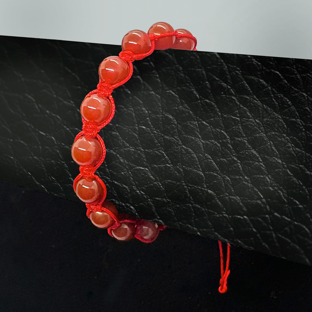 Bright Red Agate Bracelet