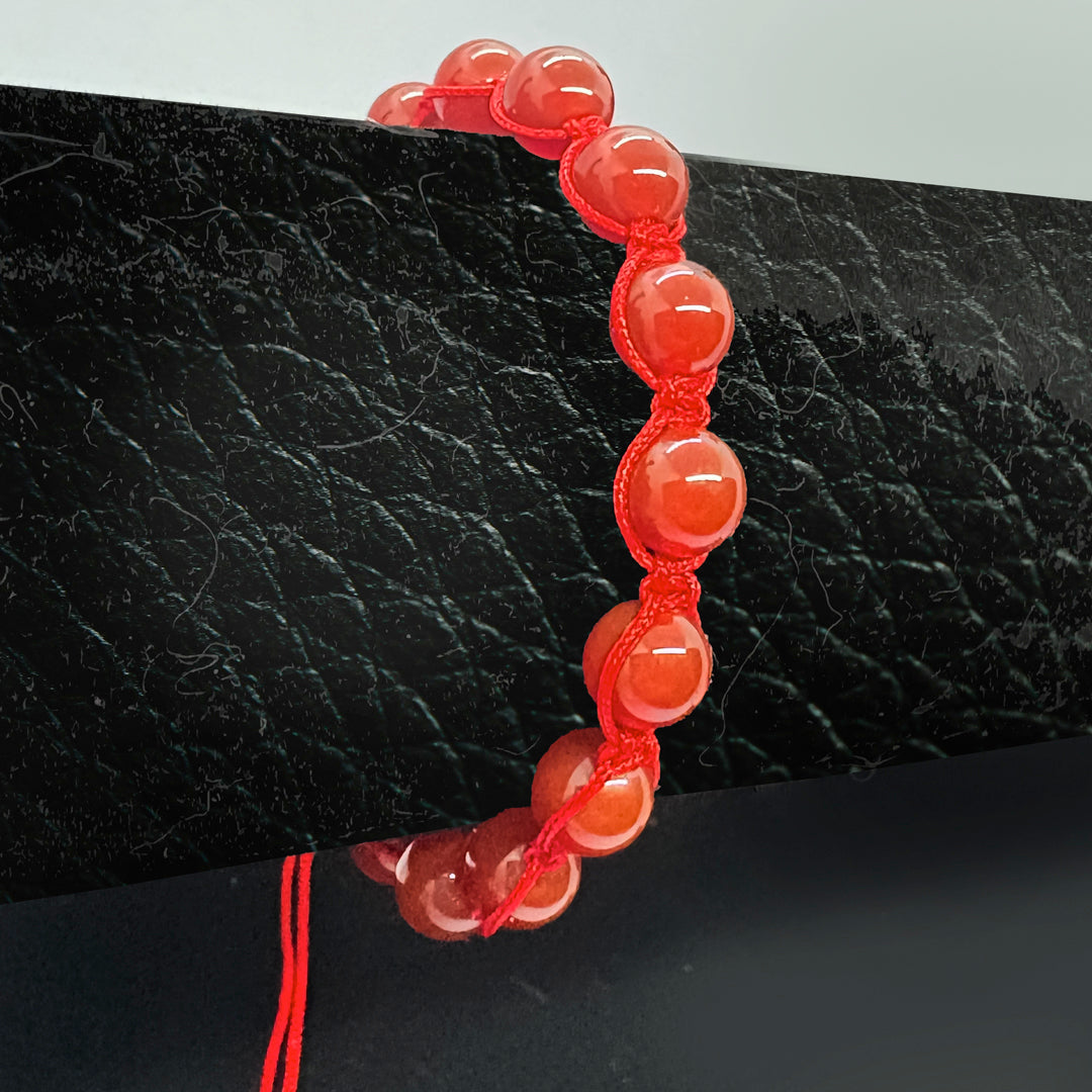 Bright Red Agate Bracelet