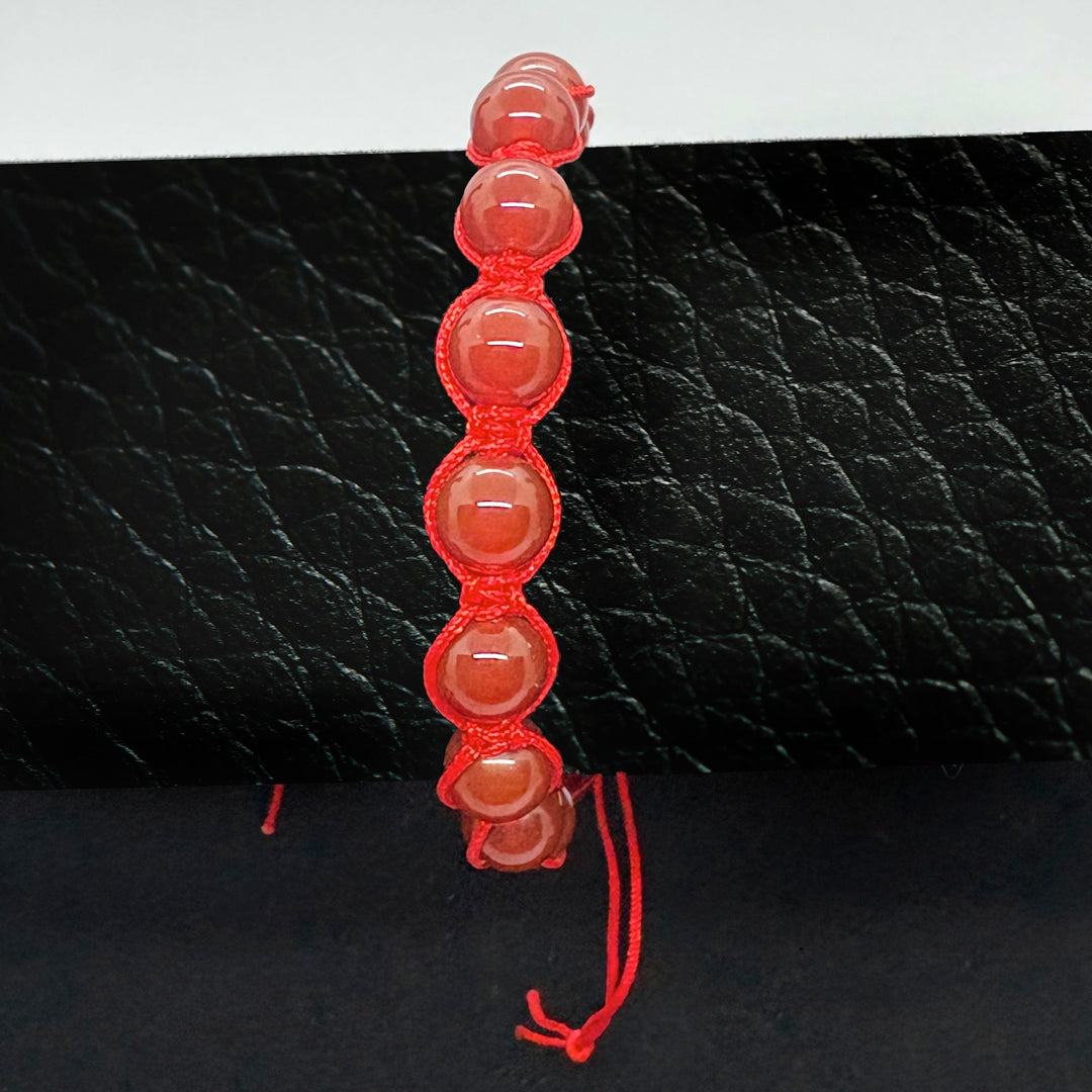 Bright Red Agate Bracelet