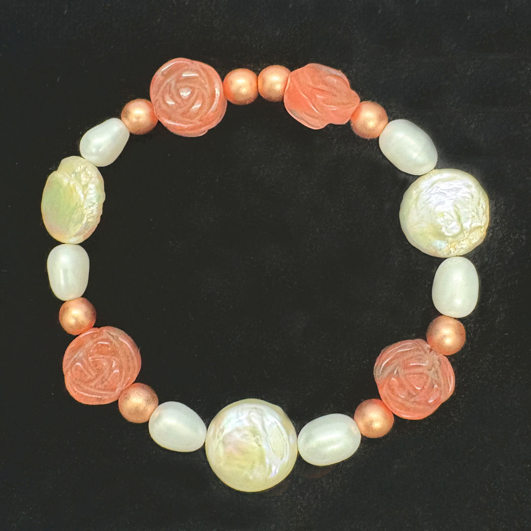 Rose & White Bracelet