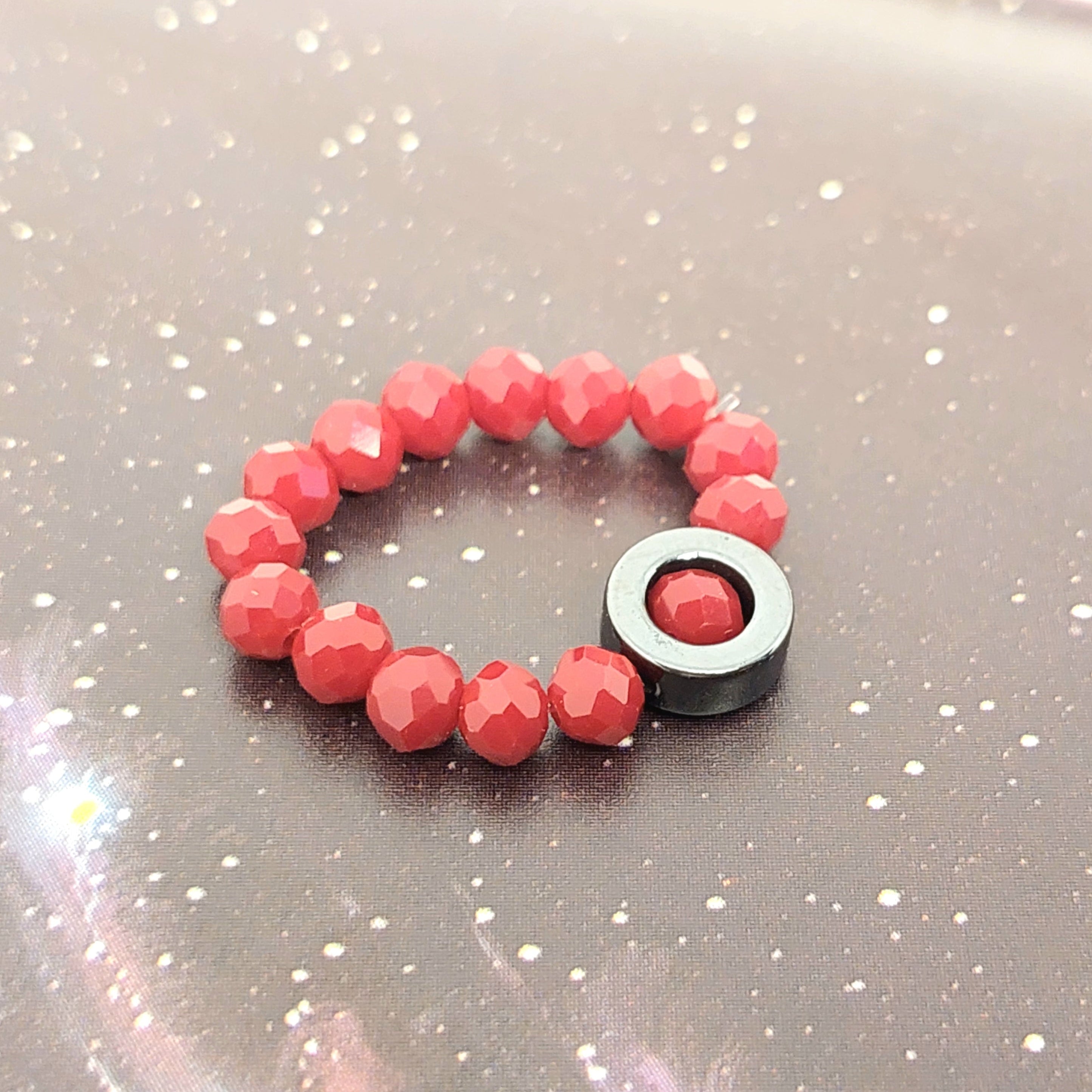Bague en perles naturelles