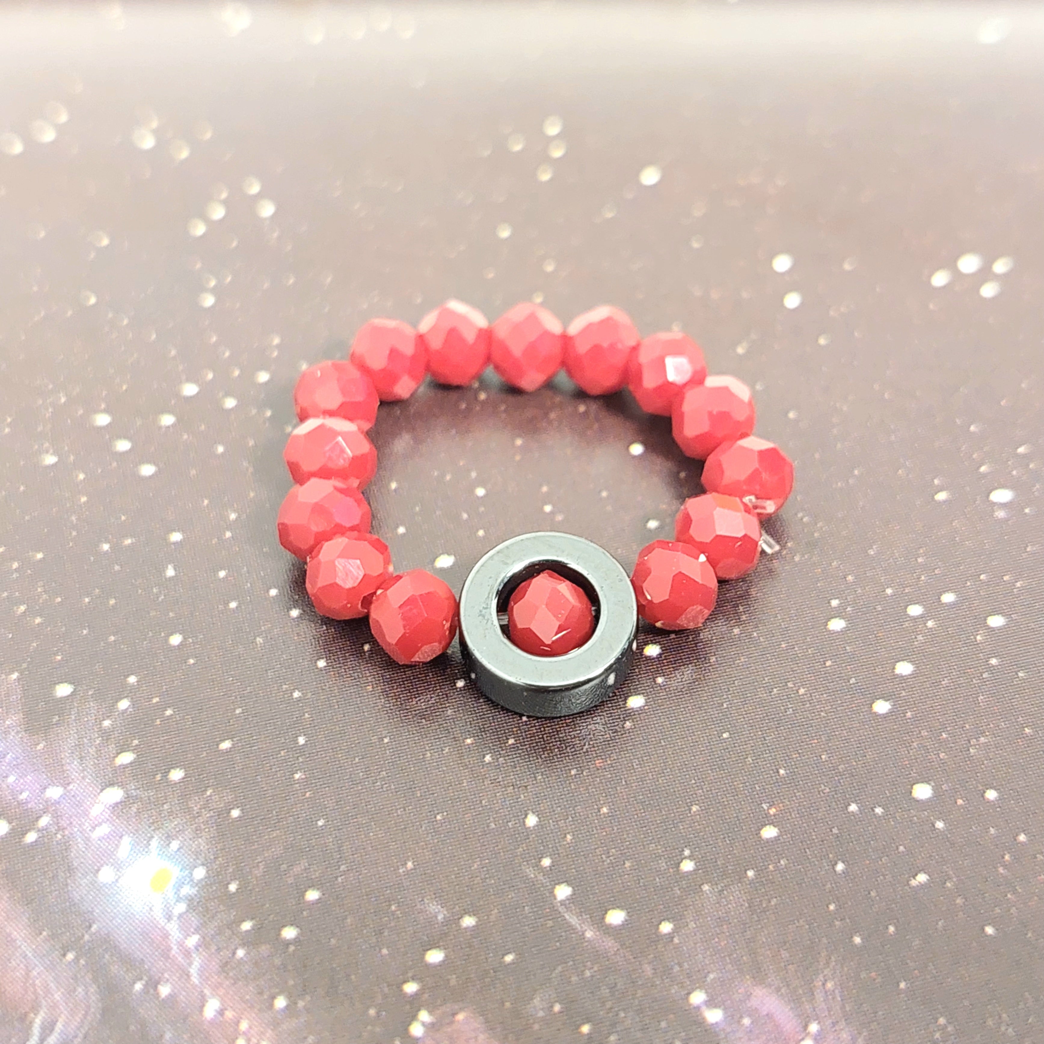 Bague en perles naturelles
