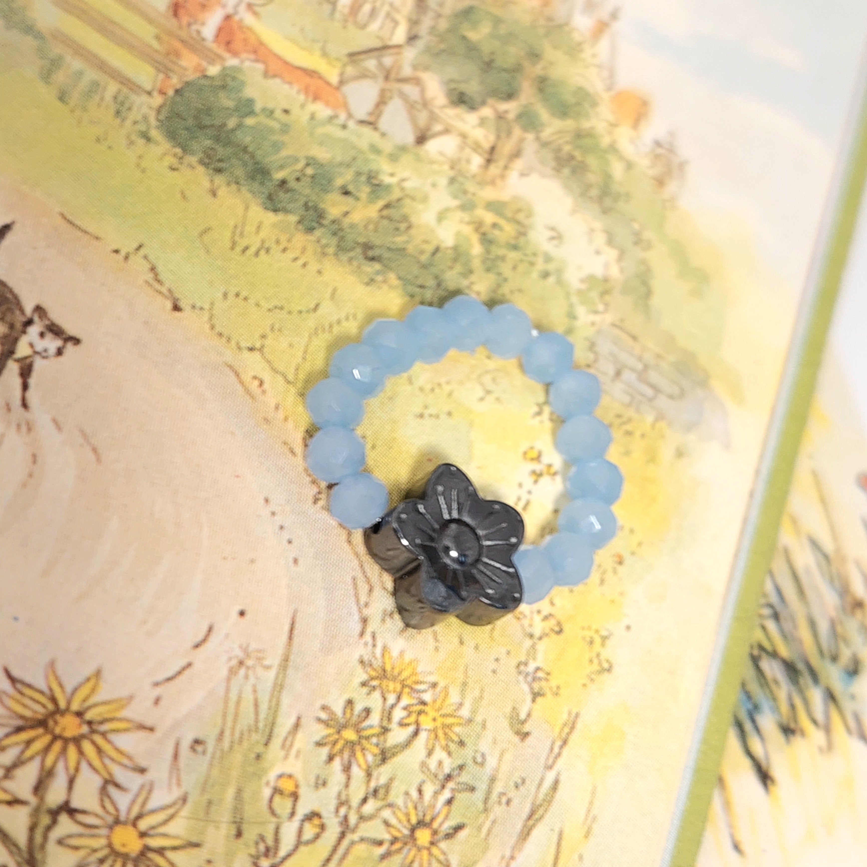 Bague en perles naturelles