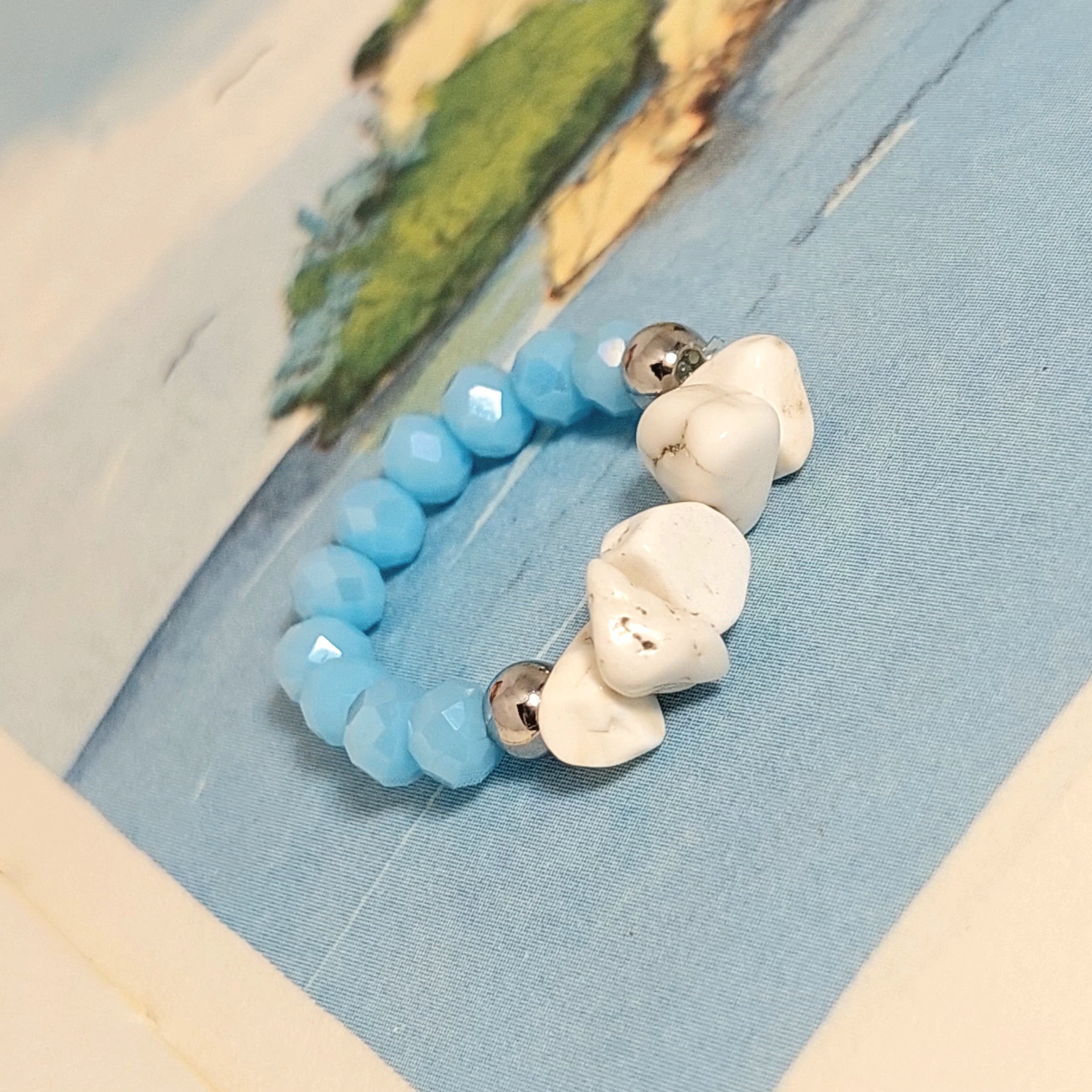 Bague en perles naturelles