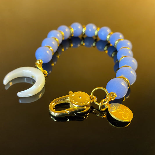 The Blue Agate & Shell Harmony Bracelet - GAIA - Jewellery Store