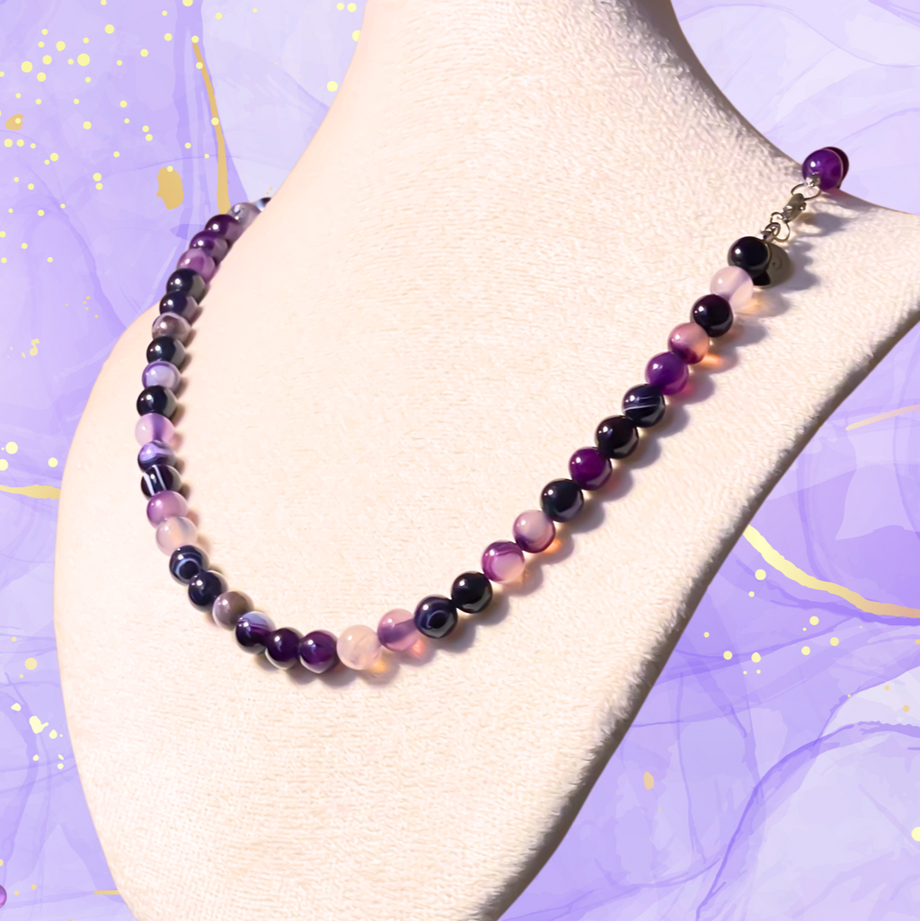 Agate Purple Necklace - GAIA Global