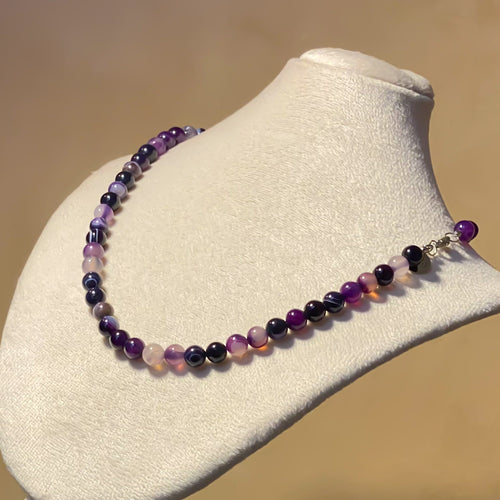 Agate Purple Necklace
