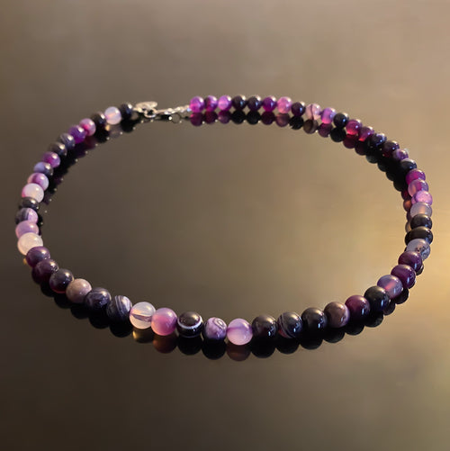 Agate Purple Necklace