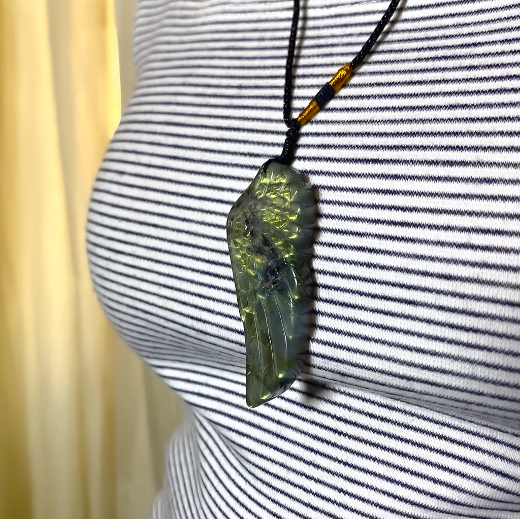 Natural Labradorite Angel's Wings Necklace - GAIA Global