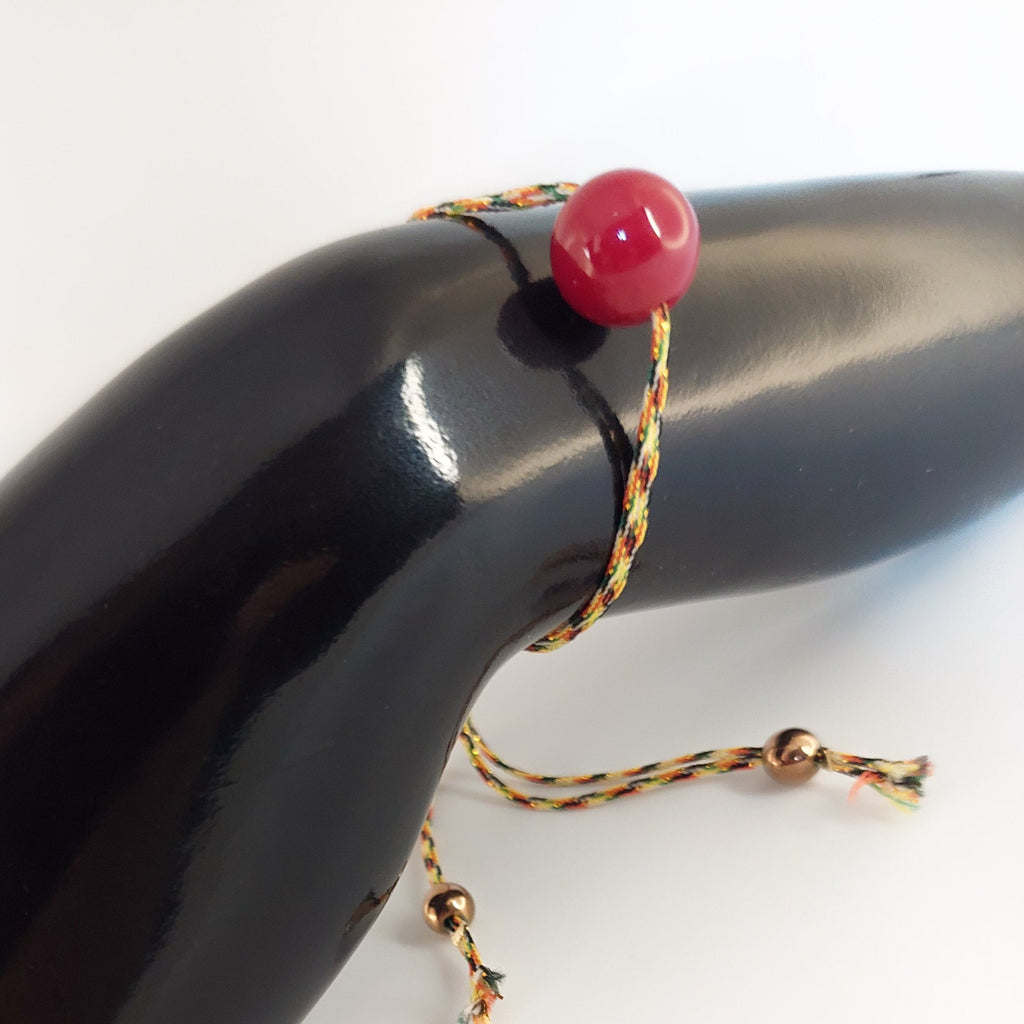 Red Coral Glass  Bracelet