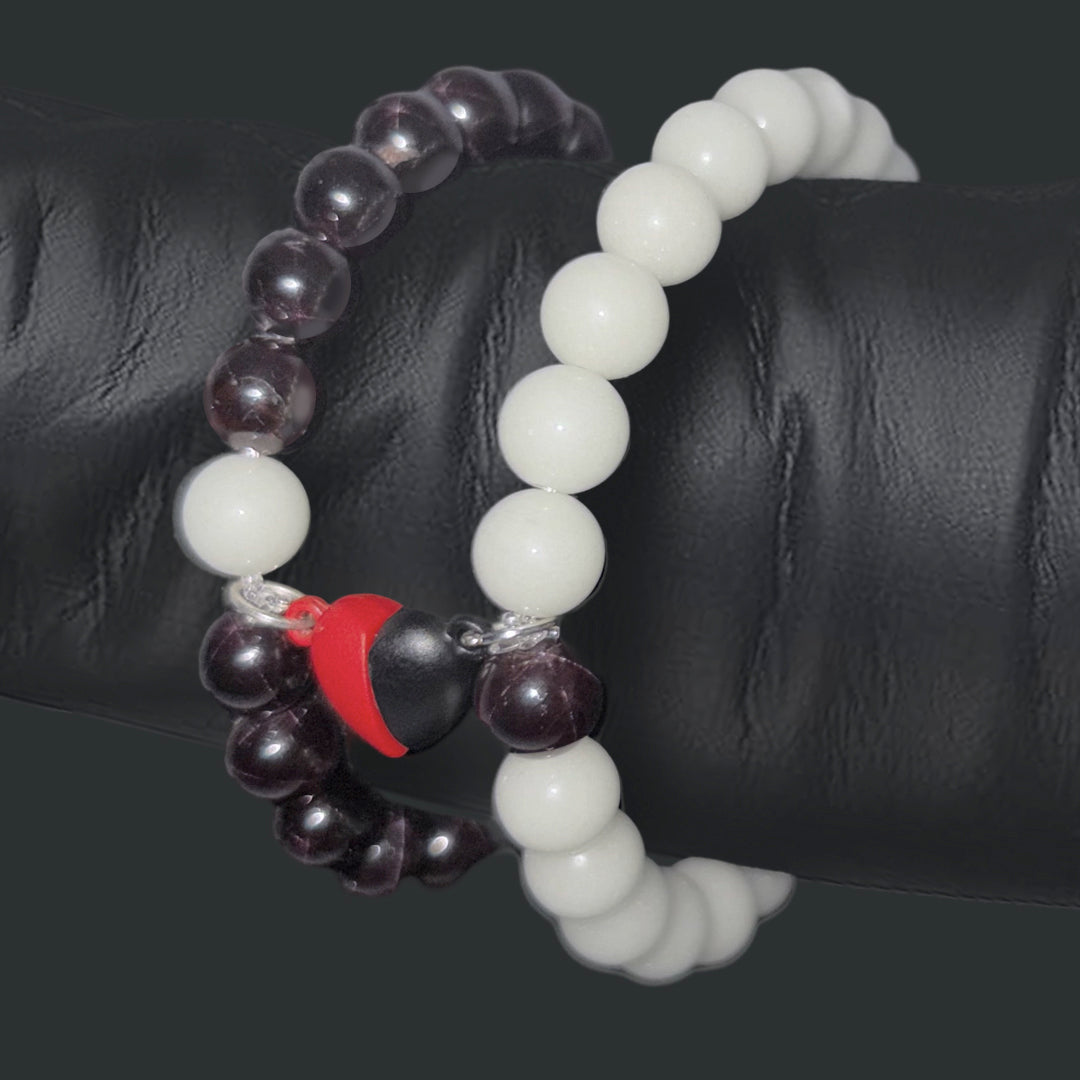 Valentine Onyx Stone Couple Bracelet