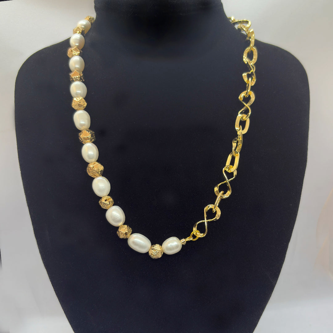 Golden Pearl Necklace