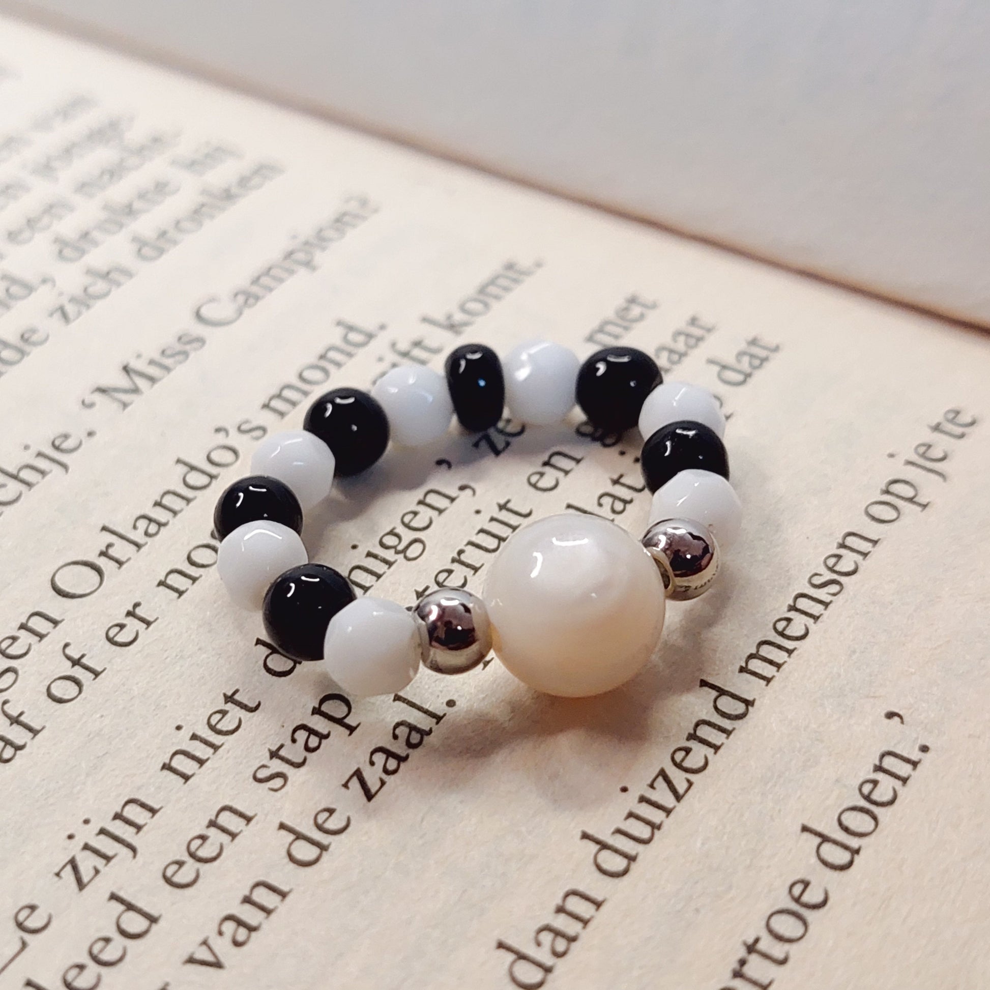 White Agate Ring