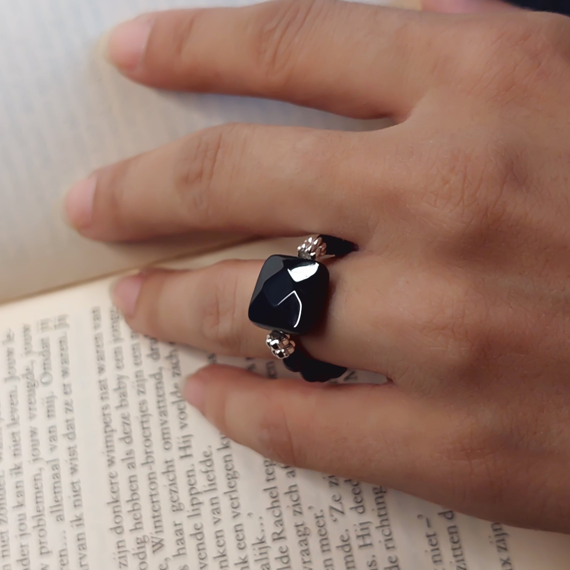 Square Onyx Ring