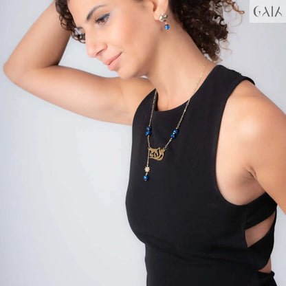 Golden Blue Earrings - GAIA - Jewellery Store