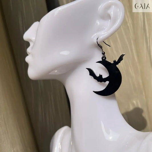 Gothic Moon Earrings Jewelry Designers  Earing GAIA