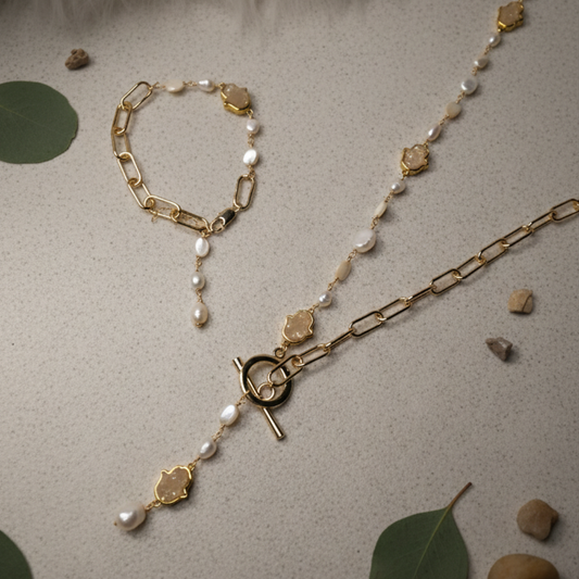 Hamsa Pearl Harmony Bracelet