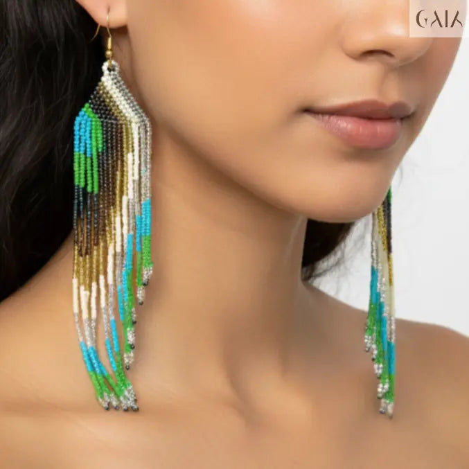 Handwoven Feather Earrings - GAIA - Jewellery Store