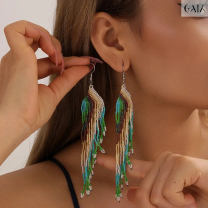 Handwoven Feather Earrings - GAIA - Jewellery Store