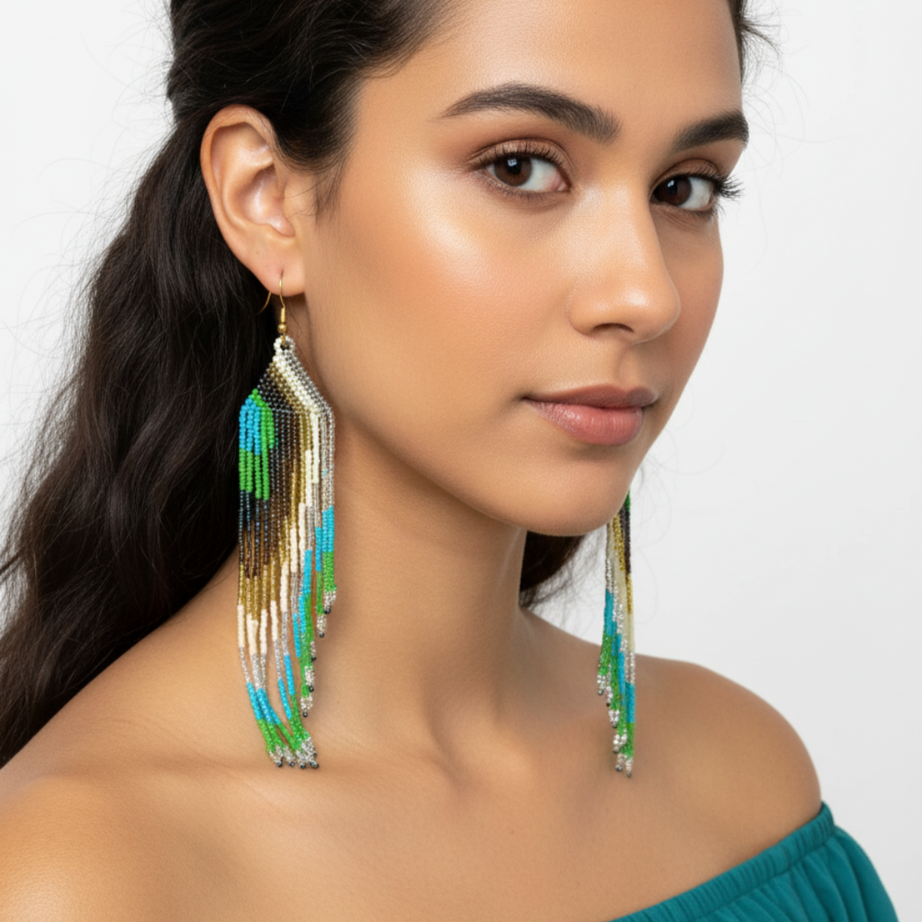Handwoven Feather Earrings Jewelry Designers  Earing GAIA