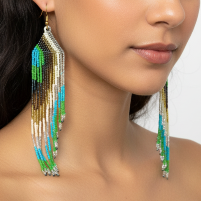 Handwoven Feather Earrings Jewelry Designers  Earing GAIA