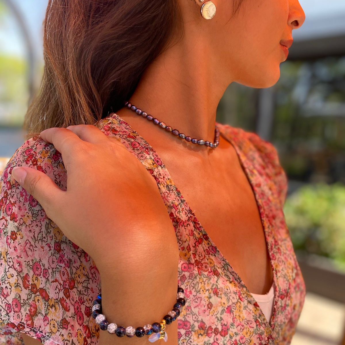 Black Natural Freshwater Pearl Necklace - Necklaces - GAIA