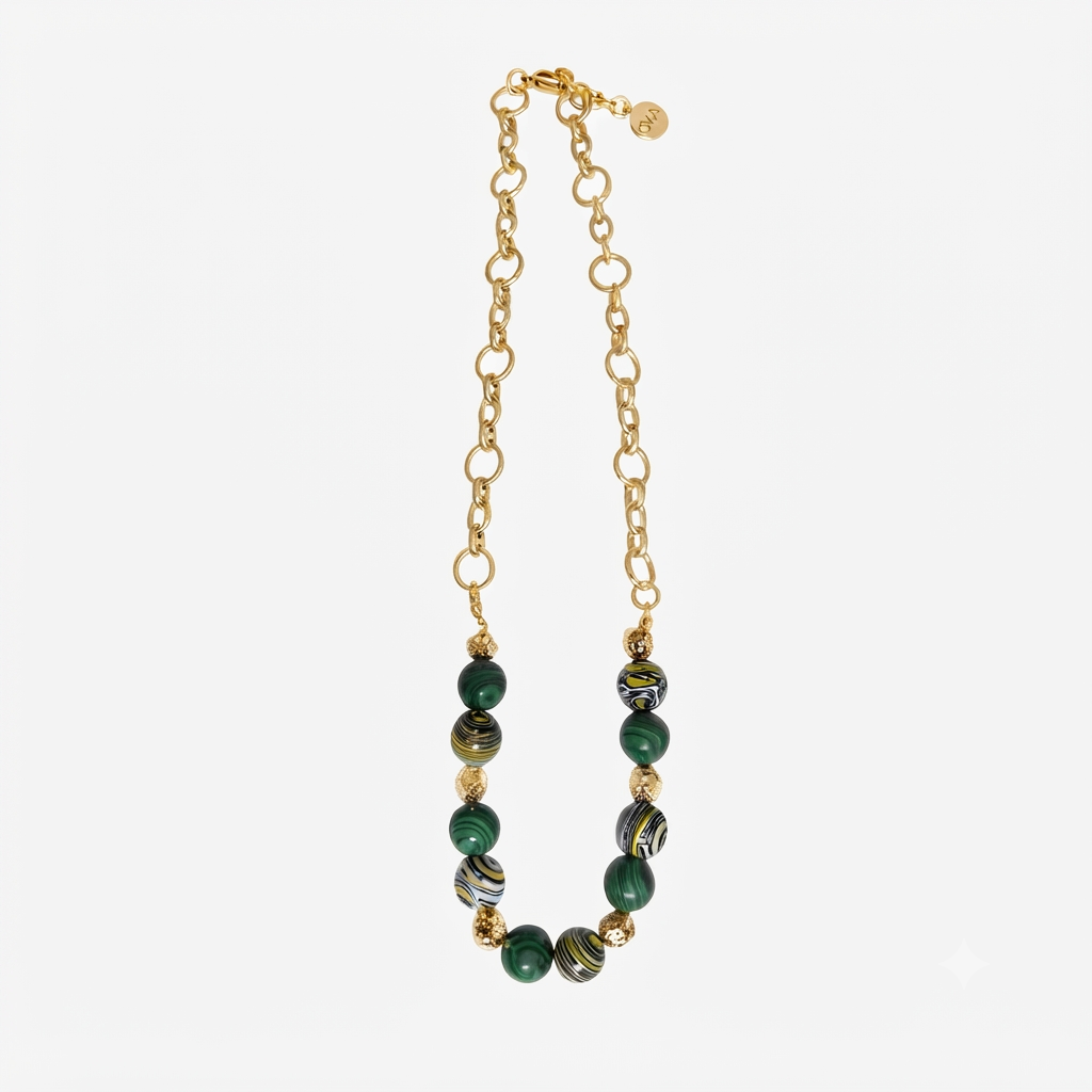 The Verdant Mosaic Link Necklace