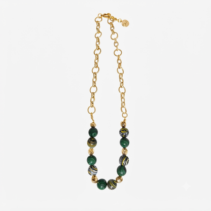 The Verdant Mosaic Link Necklace