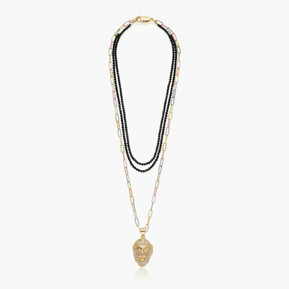 Gilded Lionheart Layered Necklace