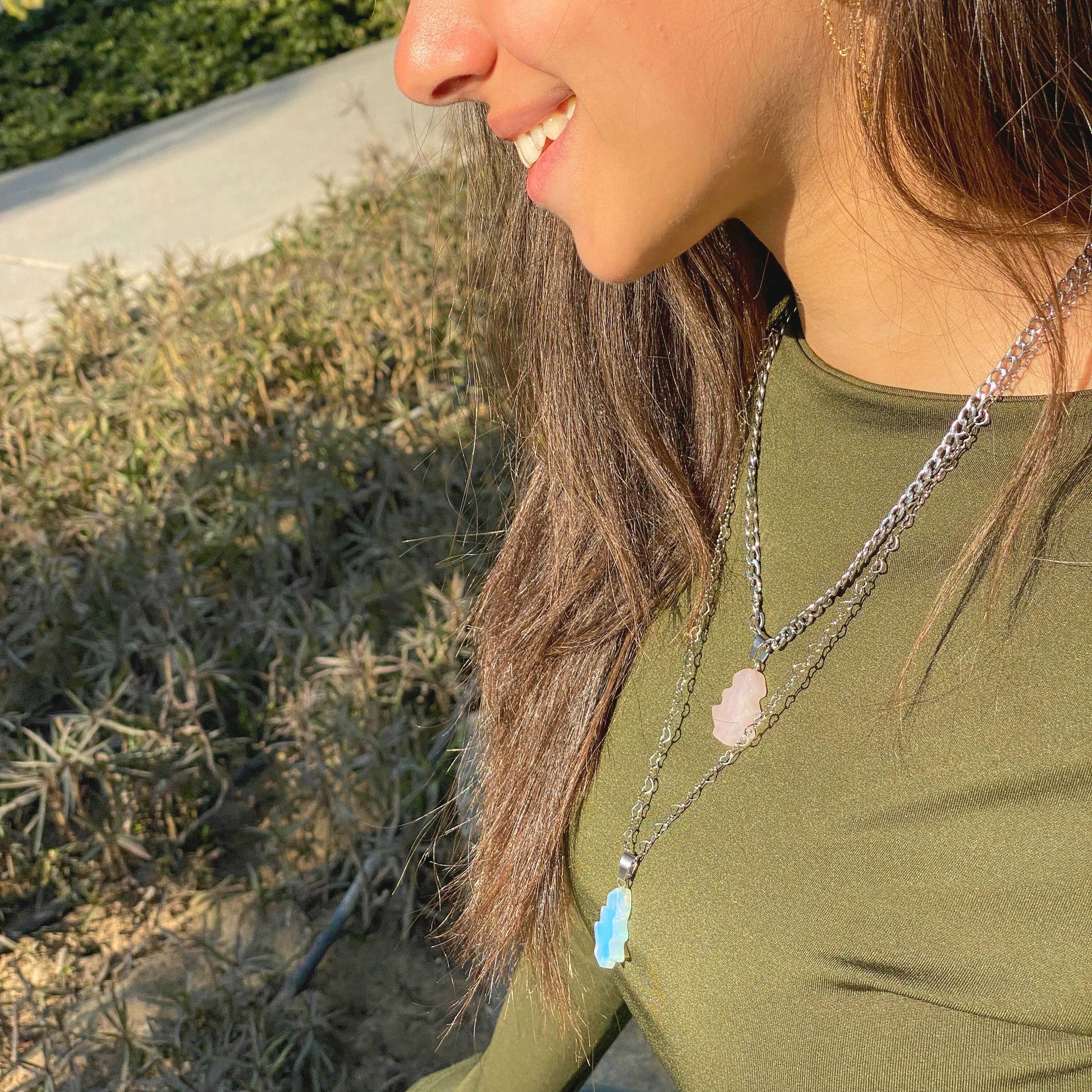 Elegant White Moonstone Necklace for Timeless Style - GAIA