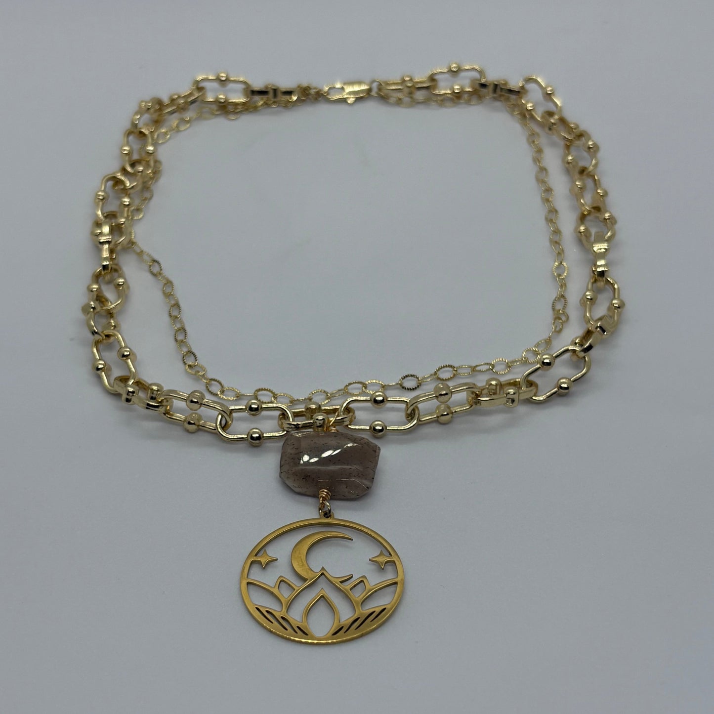 Brown Moonstone Necklace - Necklaces - GAIA