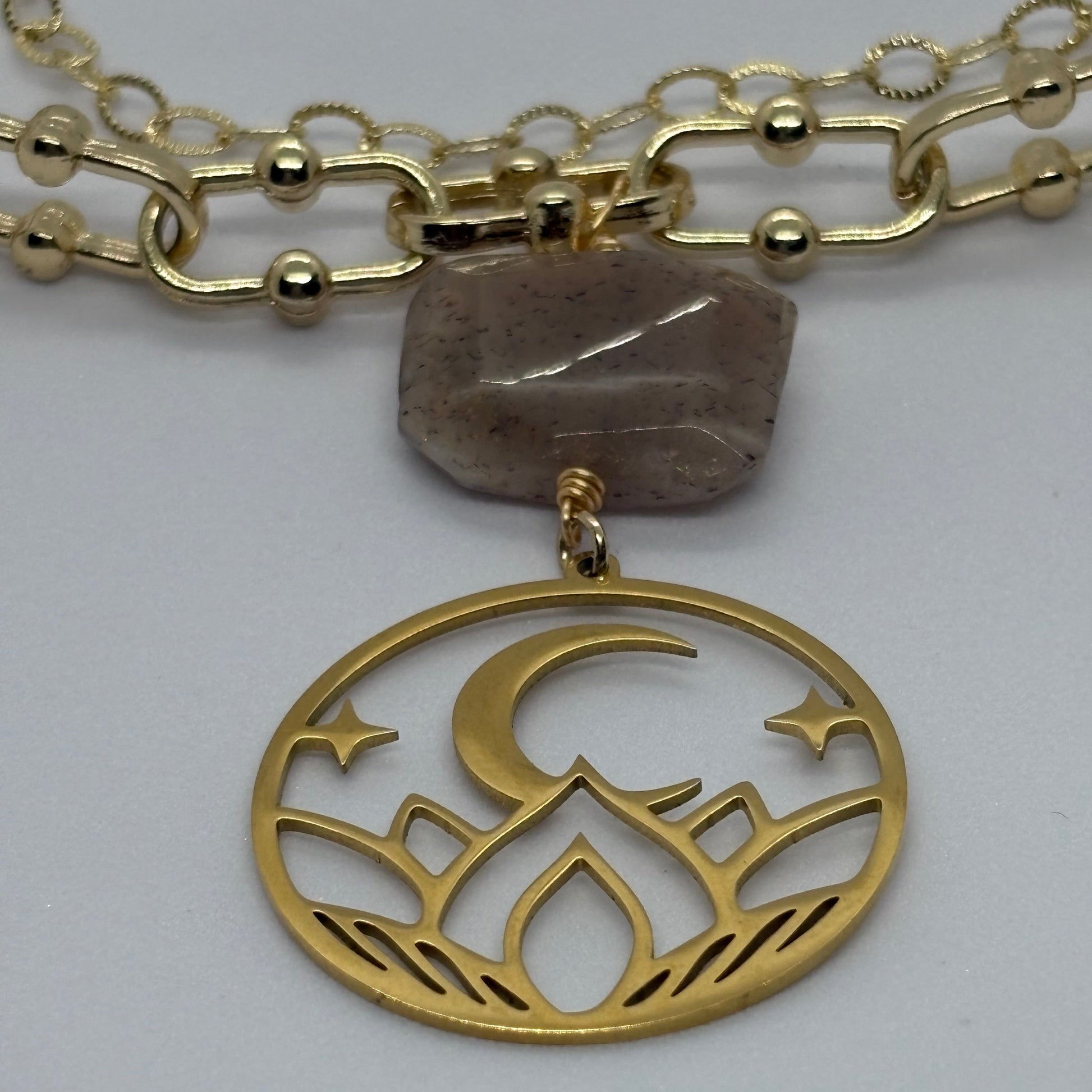 Brown Moonstone Necklace - Necklaces - GAIA