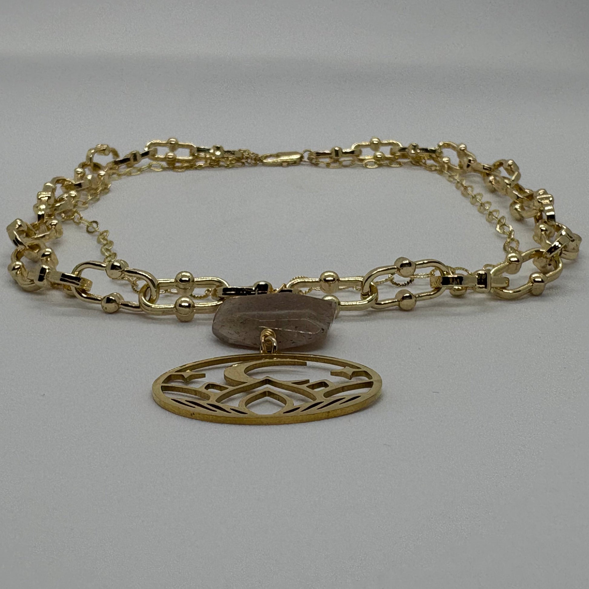 Brown Moonstone Necklace - Necklaces - GAIA