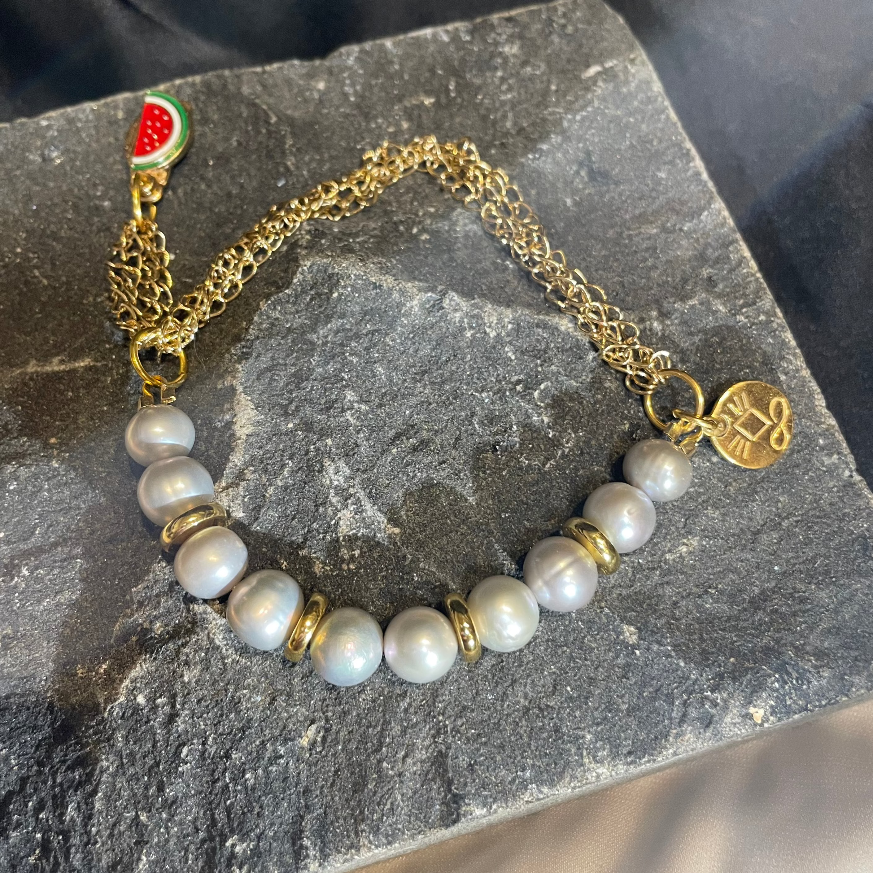 Silver Pearl Bracelet