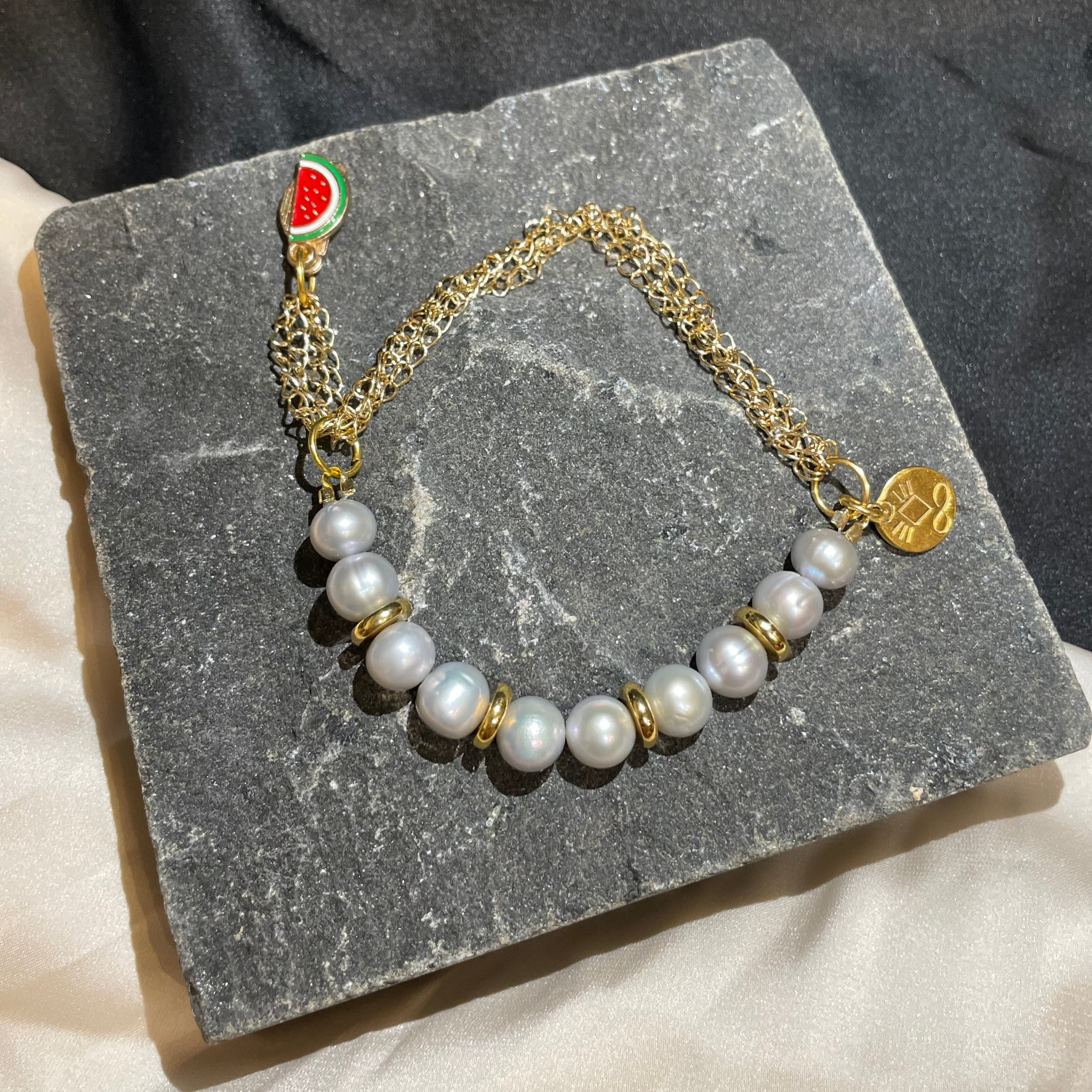 Silver Pearl Bracelet