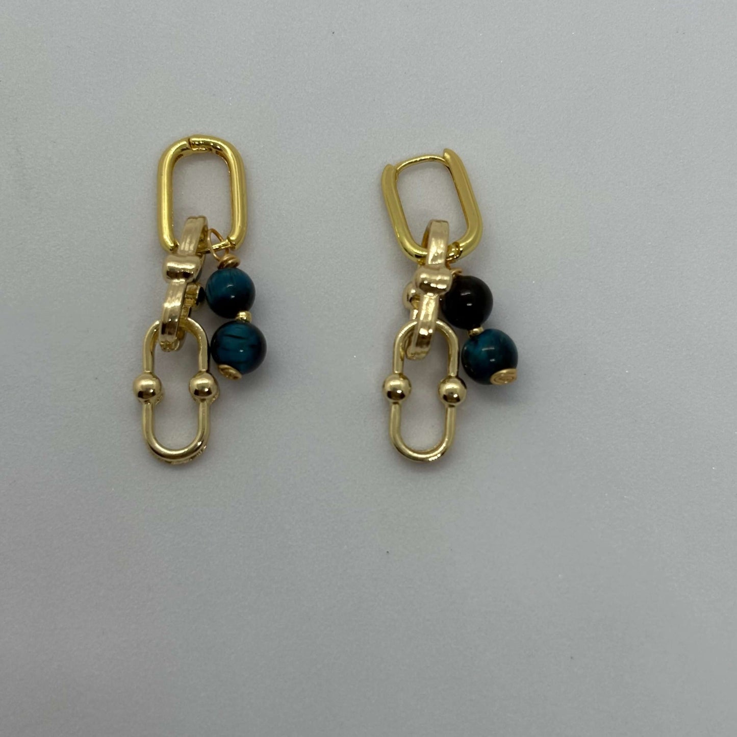 Blue Tiger Eye Earrings - Earrings - GAIA