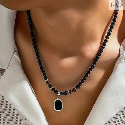 In Black Necklace Jewelry Designers  Necklace GAIA