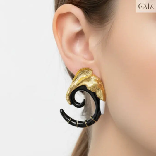 Ivory Horn Couture Earrings Jewelry Designers  Earing GAIA