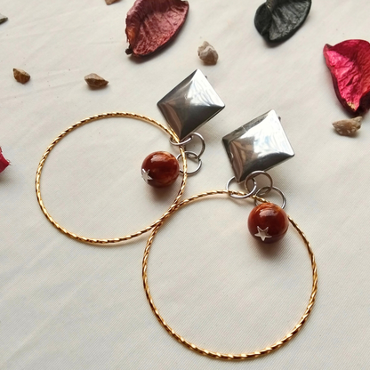 Jasper Halo Earrings
