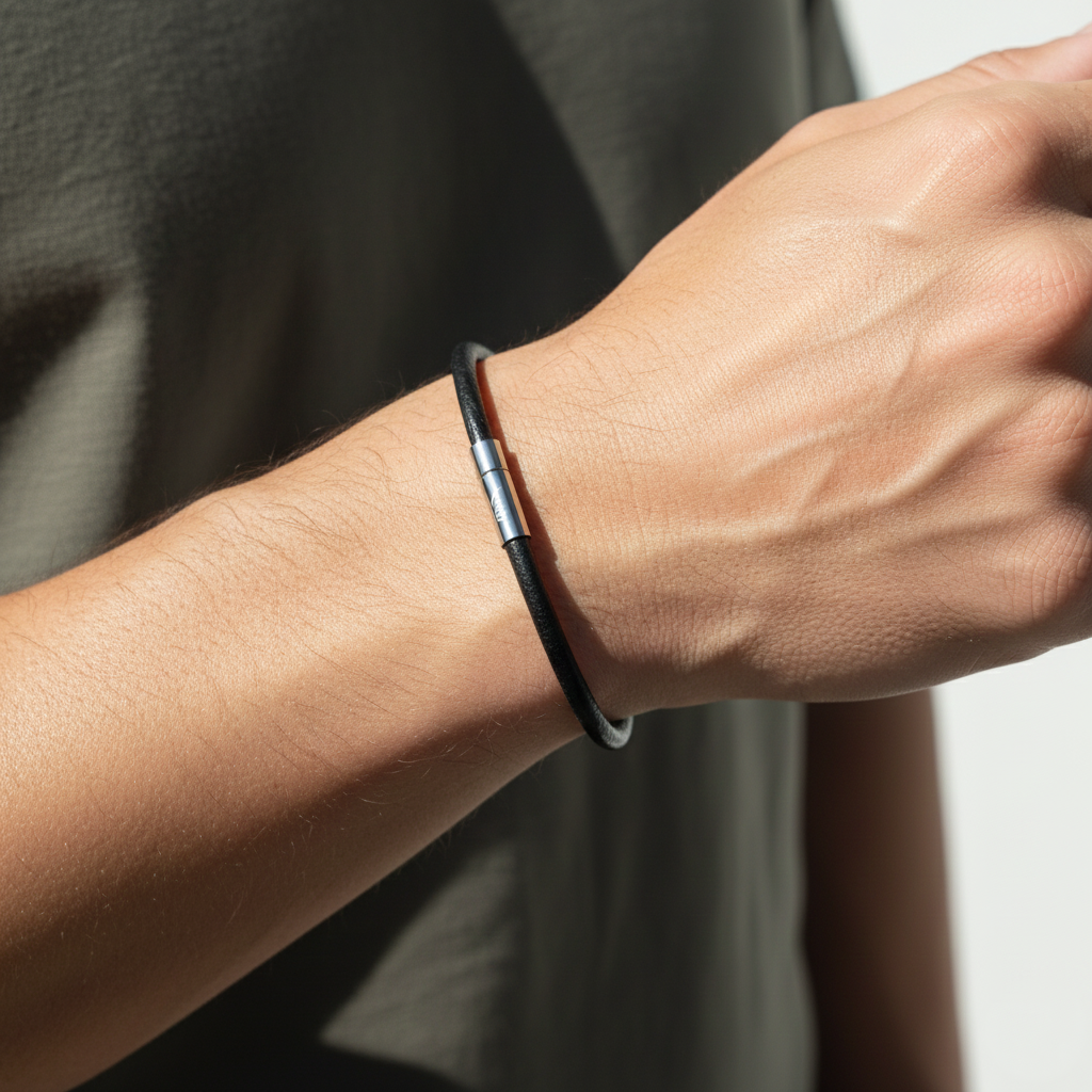 Leather Orbit bracelet