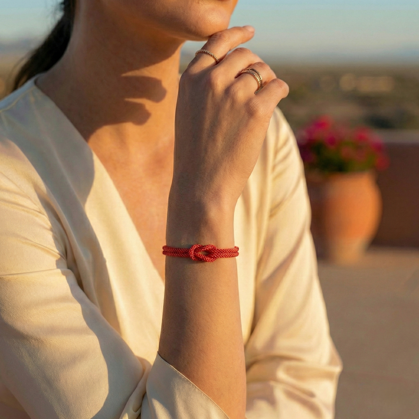 Bracelet en perles d'argent