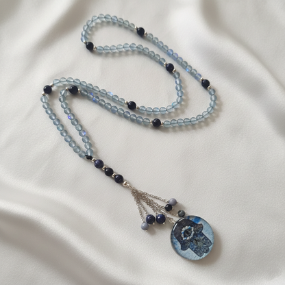 Midnight Hamsa Necklace