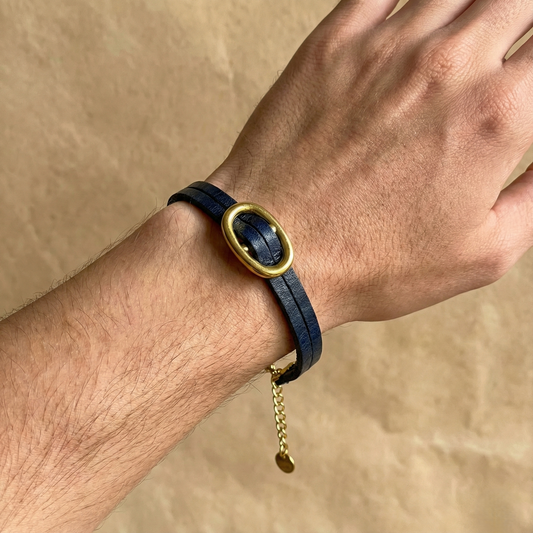 Midnight Leather Bracelet