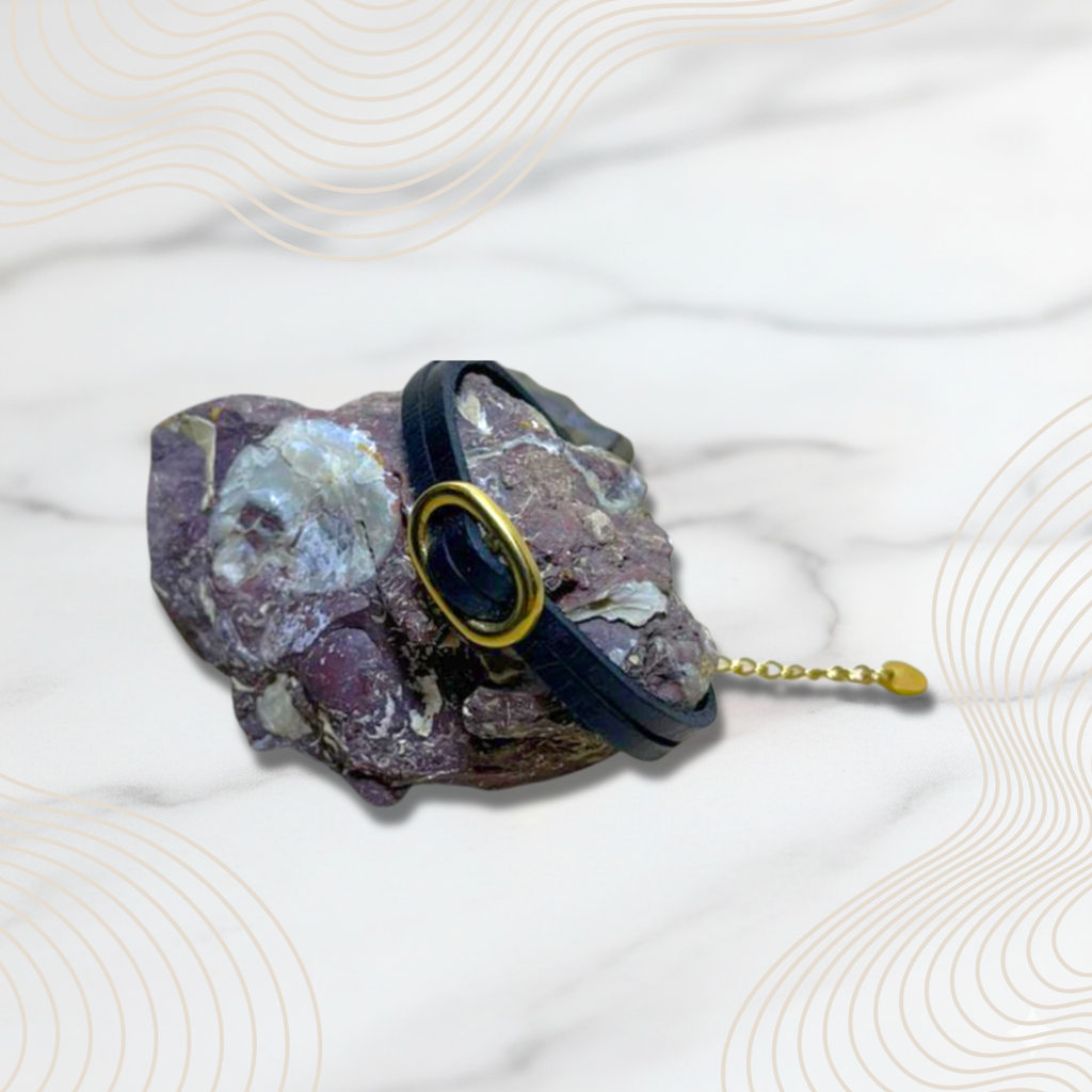 Midnight Leather Bracelet Jewelry Designers  bracelet GAIA