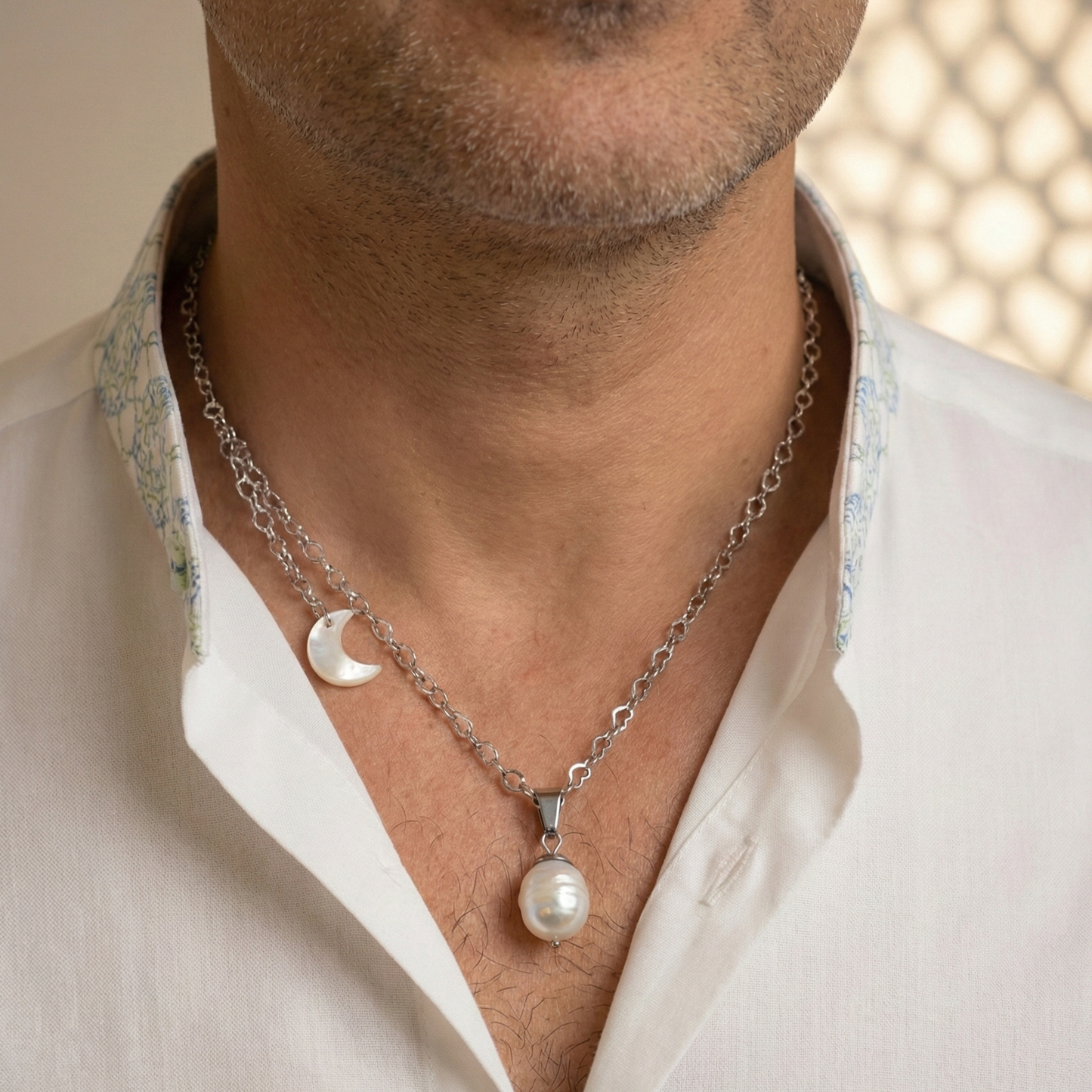 Moonlit Pearl Necklace